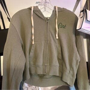 Victoria’s Secret PINK cropped zip up hoodie